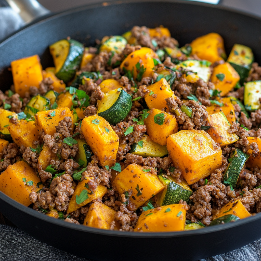 Ground Beef Zucchini Sweet Potato Skillet – The Ultimate One-Pan Comfort Meal 11 ground beef zucchini sweet potato skillet the ultimate one pan comfort meal3