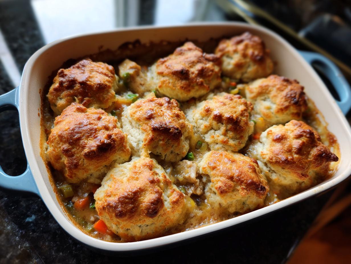 Amazing Chicken & Biscuit Dinner Cobbler: 1-Dish Wonder