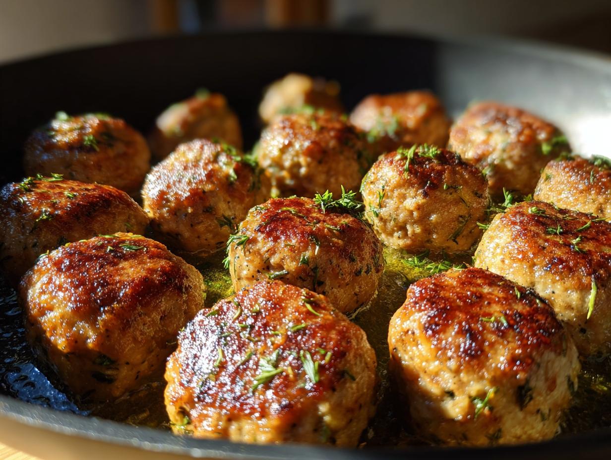 Greek Chicken Meatballs - Featured