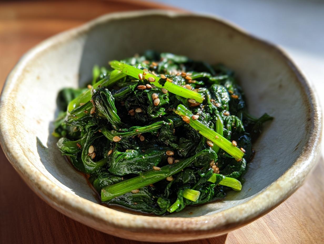 6-Minute Korean Spinach Side Dish