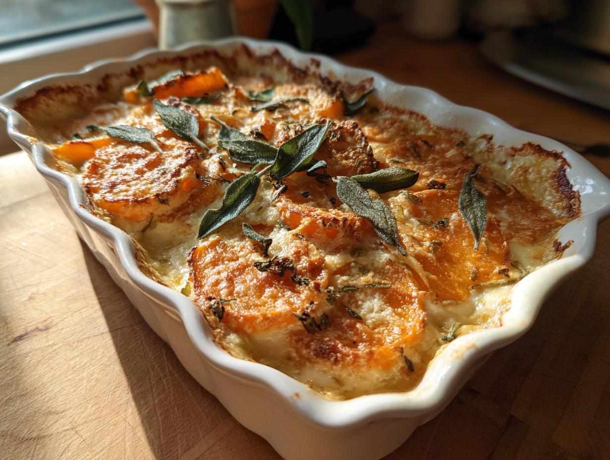 Sage Butternut Squash Gratin - Featured