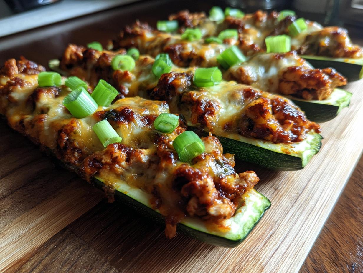 Amazing BBQ Chicken Zucchini Boats: 1 Winner
