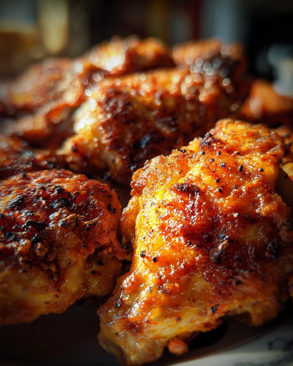 Close-up of seasoned and cooked chicken, part of a High Protein Southwest Chicken Salad.