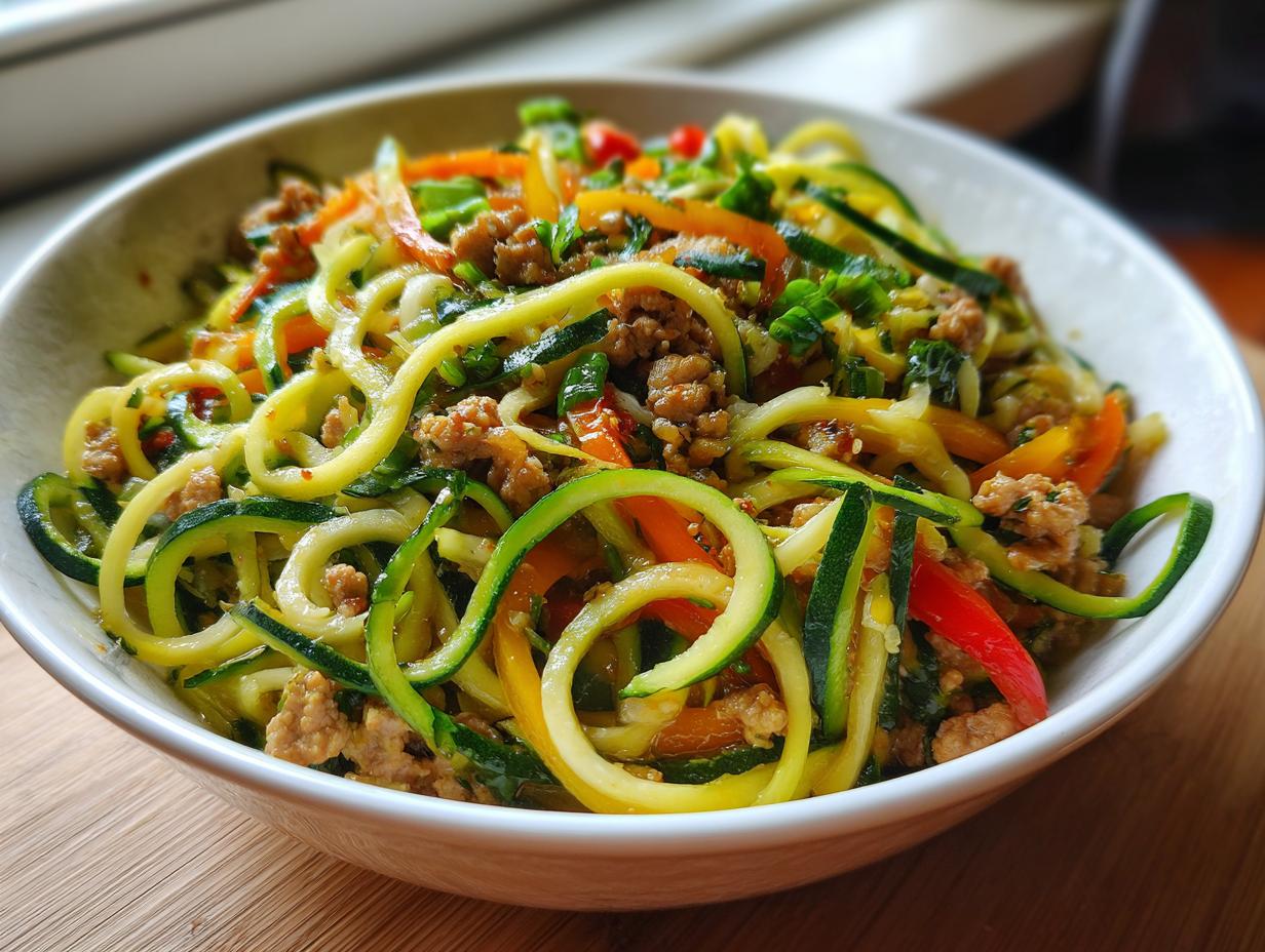 Amazing Zucchini Noodle Stir Fry in 20 Minutes