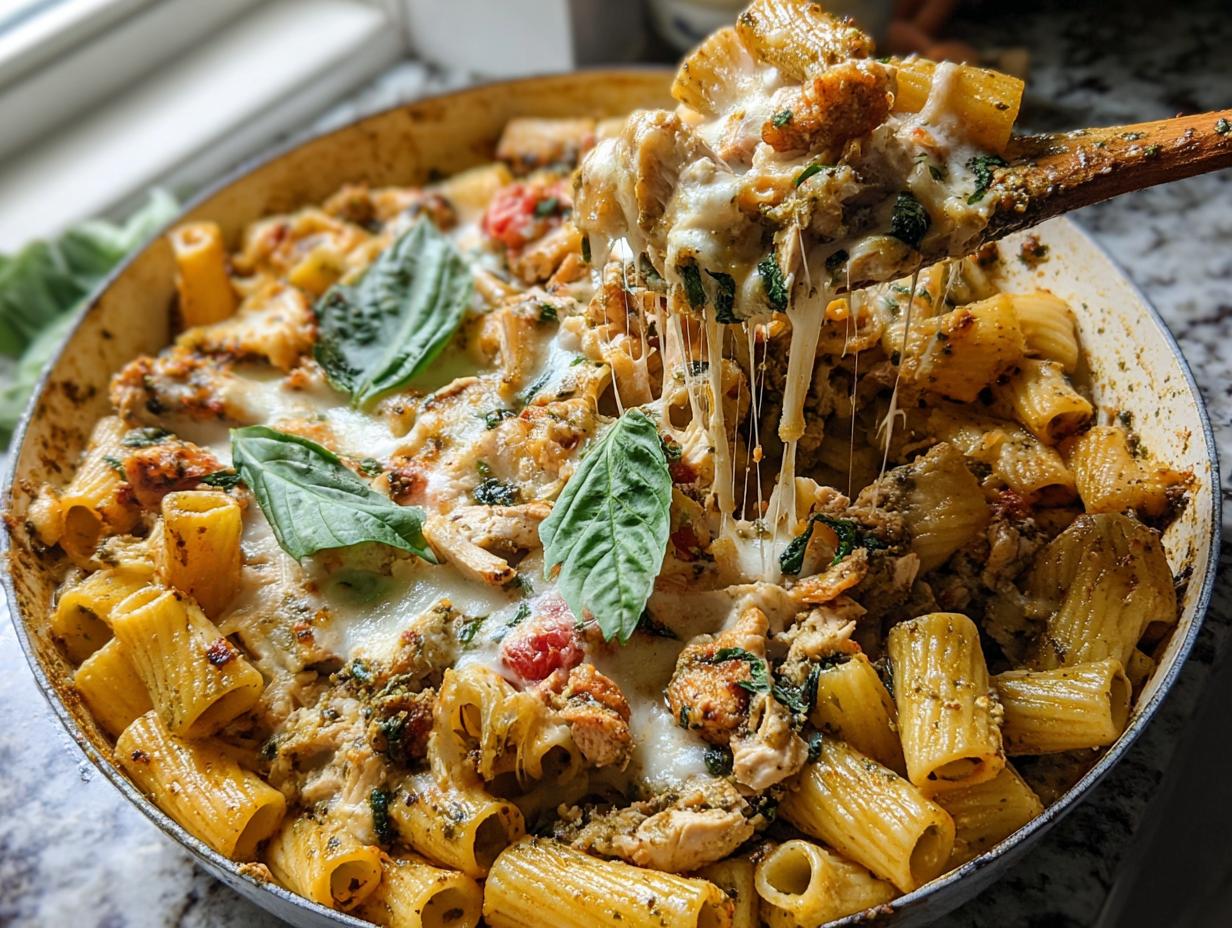 5-Star Chicken Pesto Pasta Bake (Family Favorite)