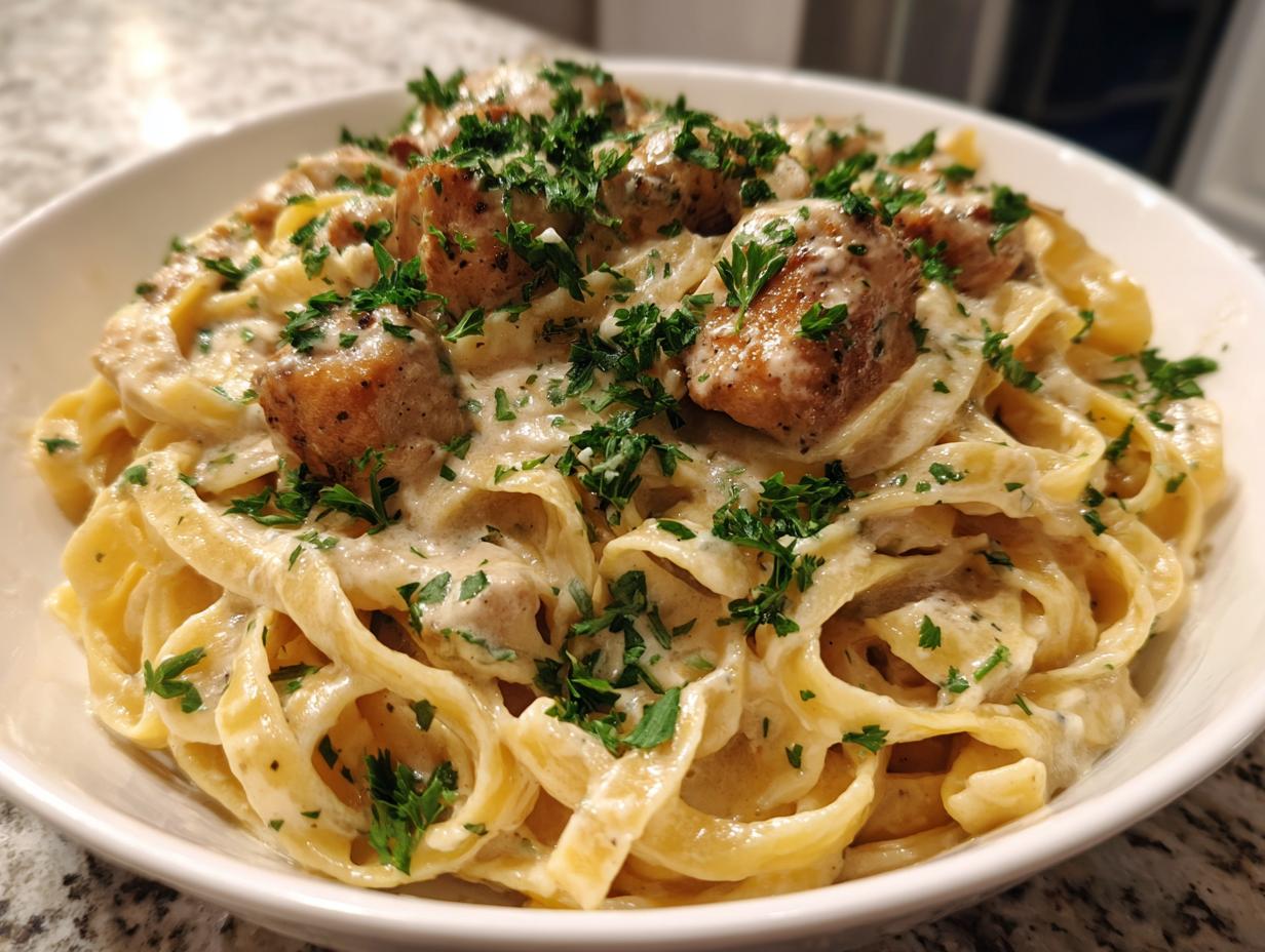 Amazing Creamy Garlic Parmesan Chicken Pasta 30-Min