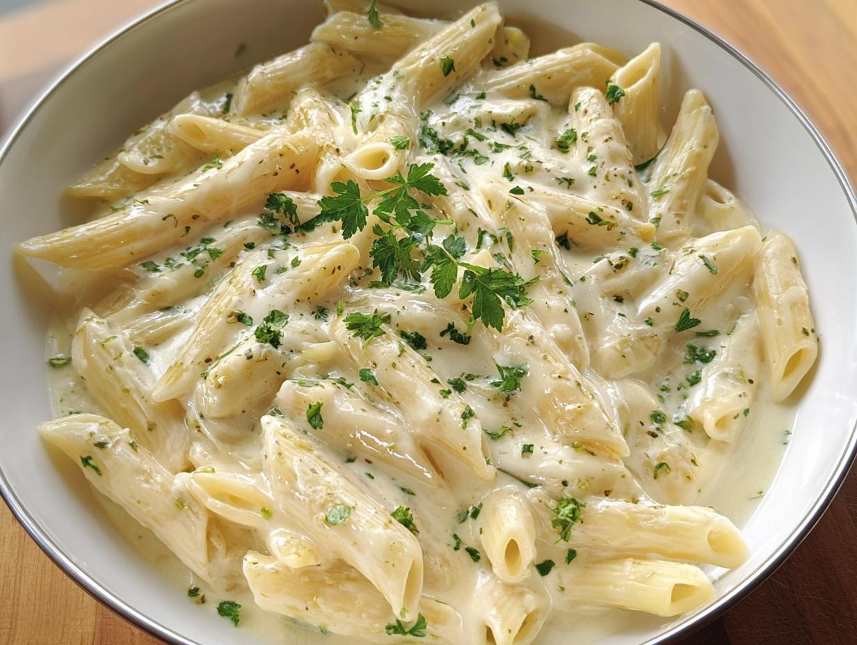 5 Minute Creamy Garlic Penne (Comfort) Glory