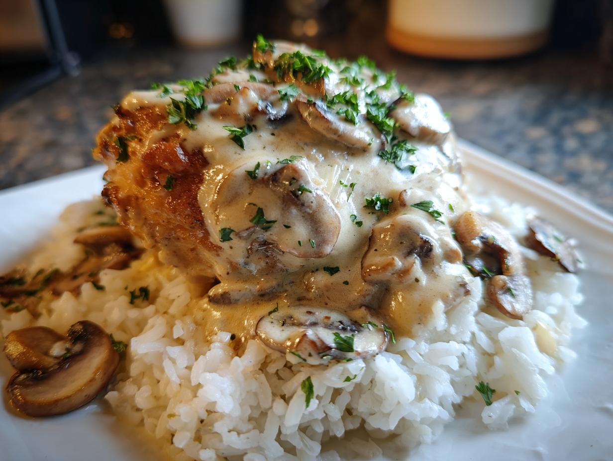 Amazing 45-Min Creamy Smothered Chicken and Rice Recipe