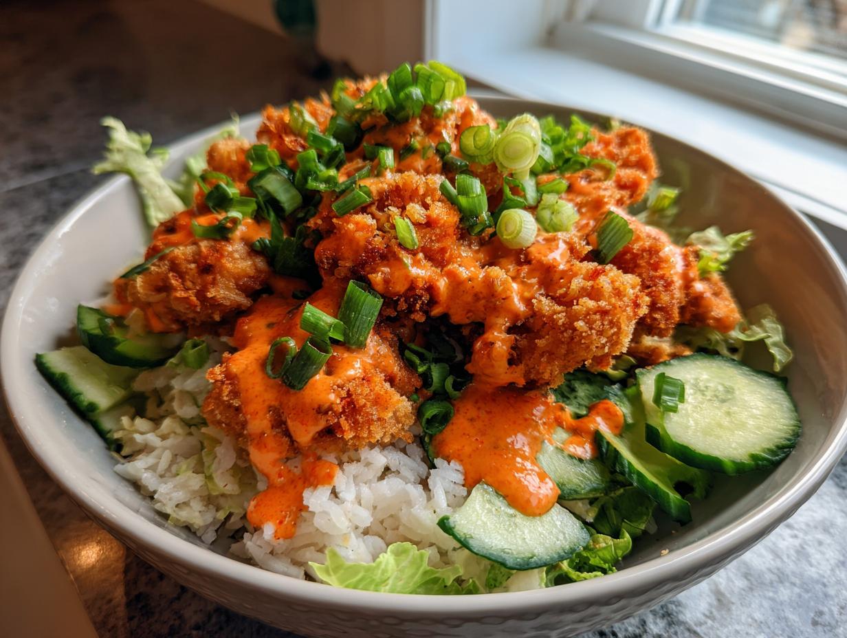 Amazing 35-Min Crispy Bang Bang Chicken Bowls