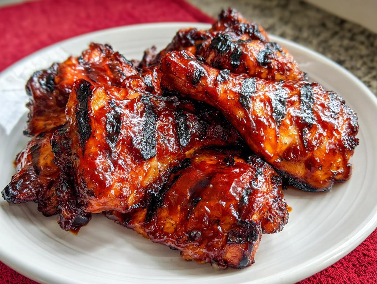Juicy BBQ Chicken Thighs (Grill or Oven) secret