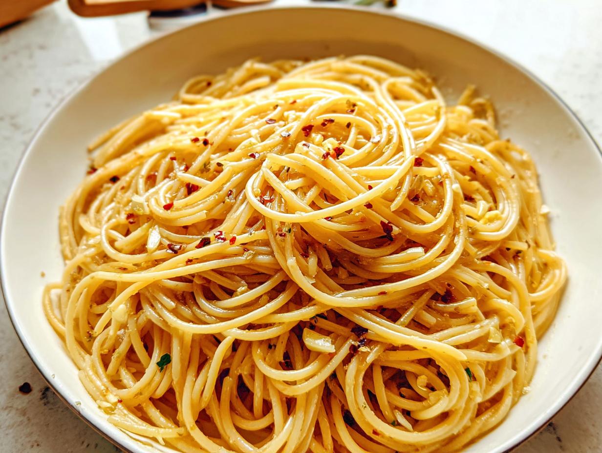 Amazing 4-Ingredient Spaghetti Aglio e Olio (Quick)