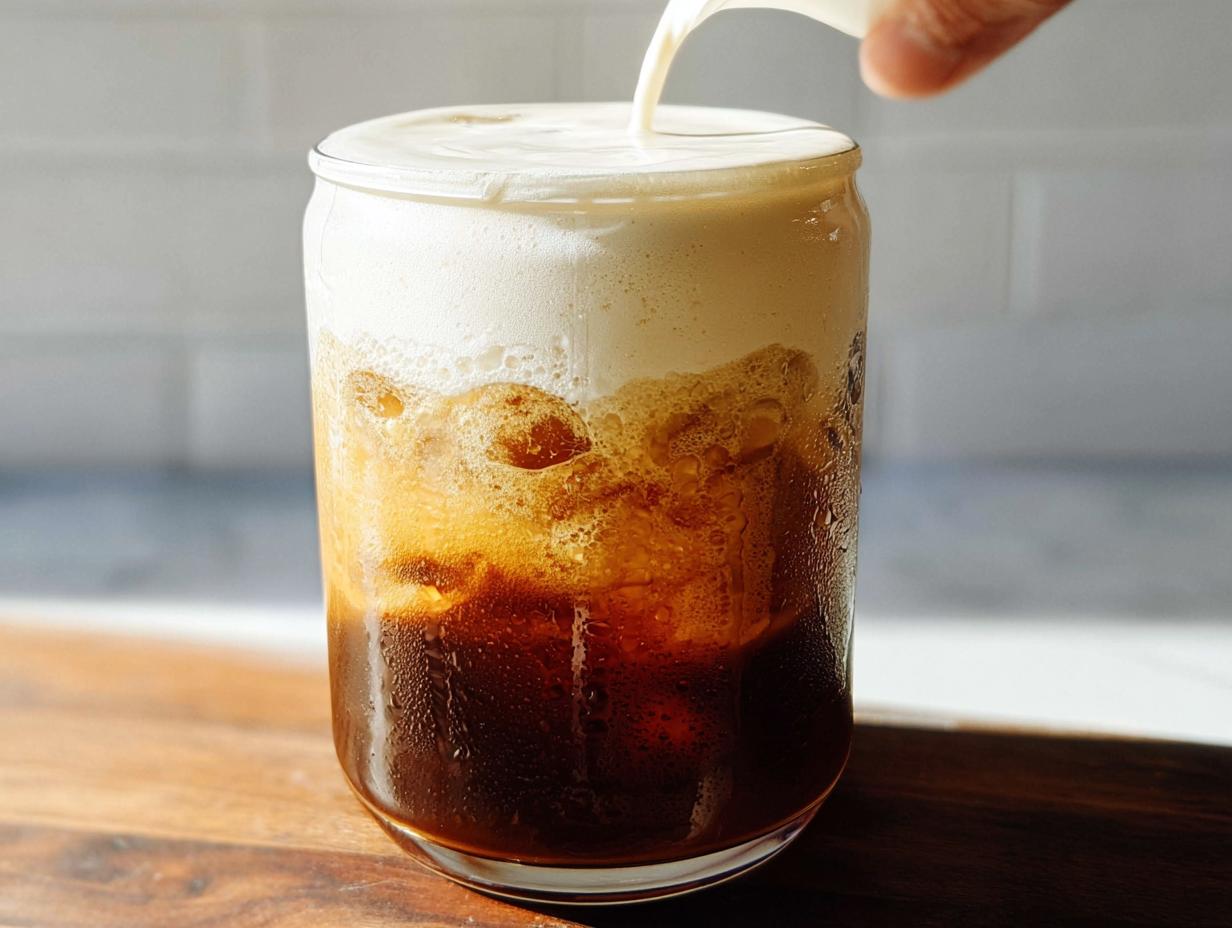 5 Minute Vanilla Sweet Cream Cold Foam Cold Brew (Easy)