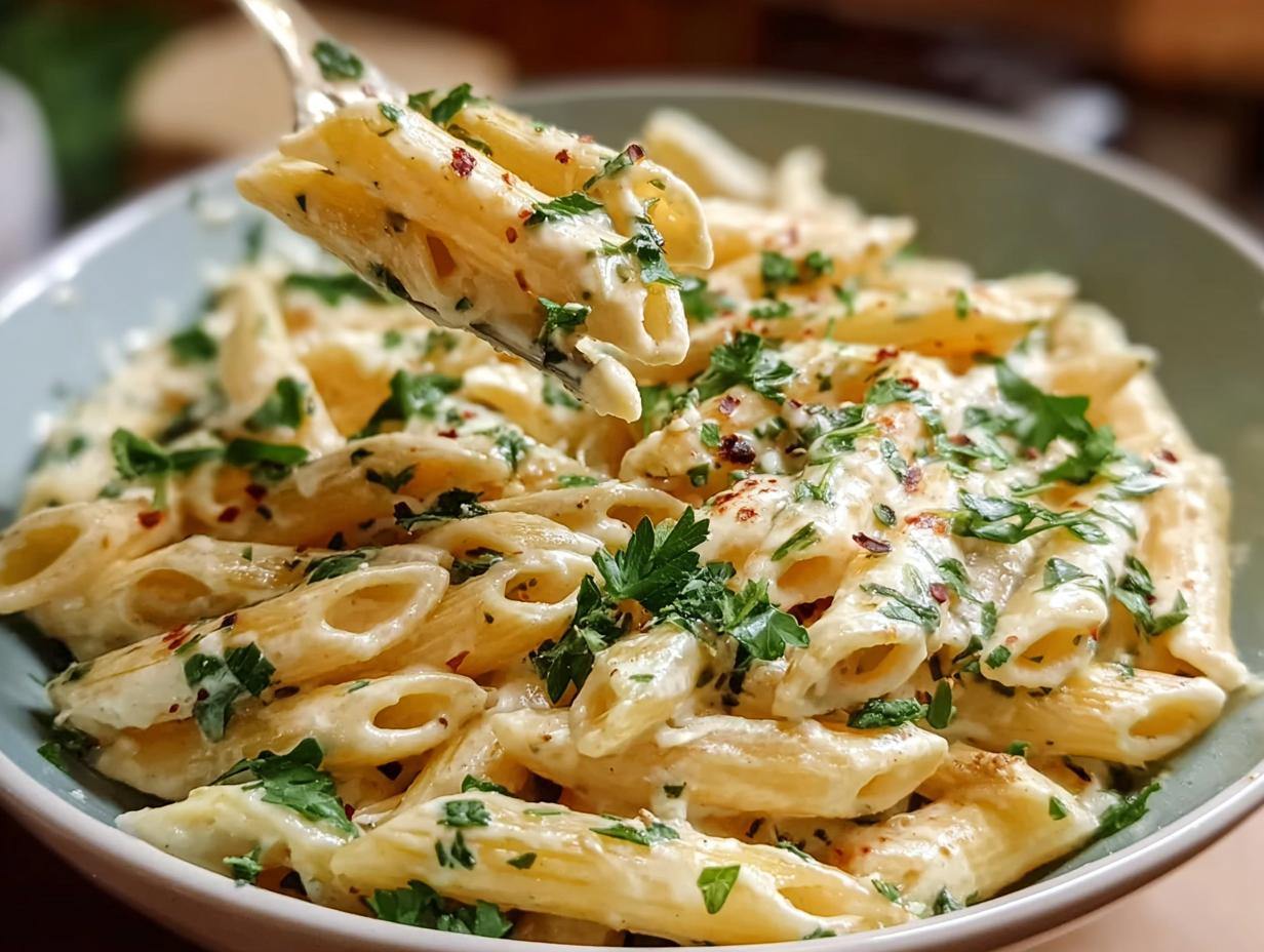 How to Make Creamy Garlic Penne Pasta: 25 Min!