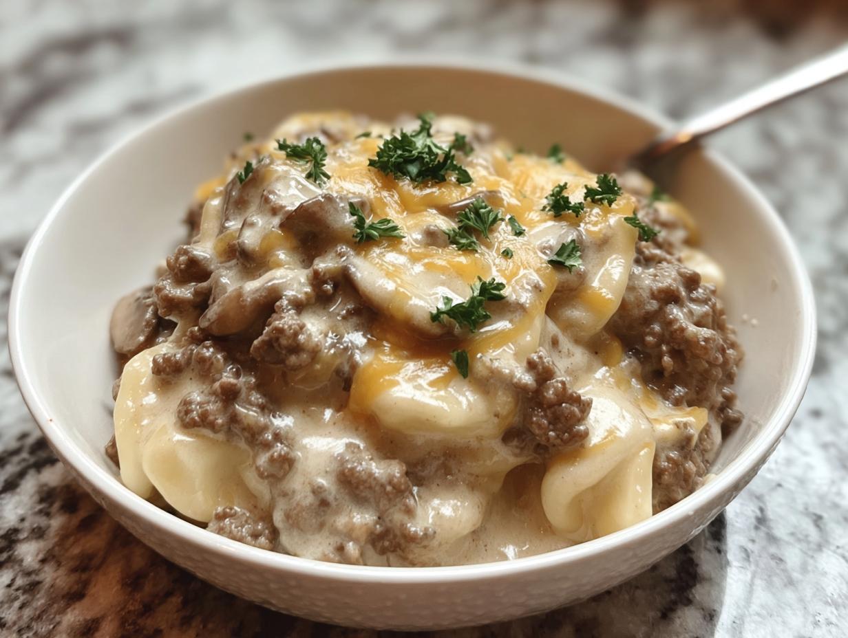 This Ground Beef Stroganoff is budget-friendly
