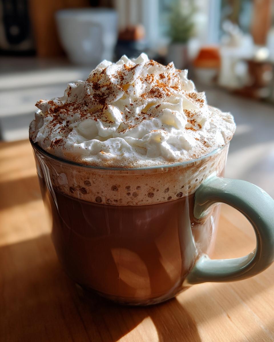 A festive Starbucks Christmas Gingerbread Latte topped with whipped cream and a sprinkle of cinnamon.