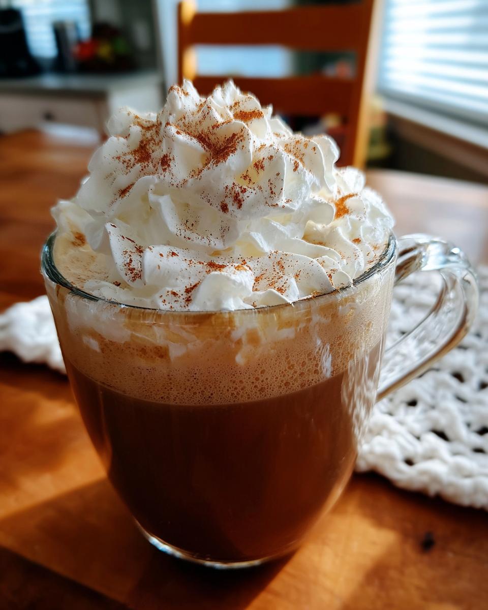 A festive Starbucks Christmas Gingerbread Latte topped with whipped cream and a sprinkle of cinnamon.