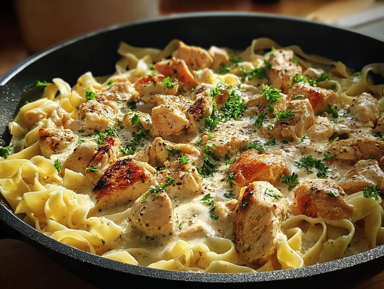 Amazing Chicken Alfredo Skillet in 30 Mins