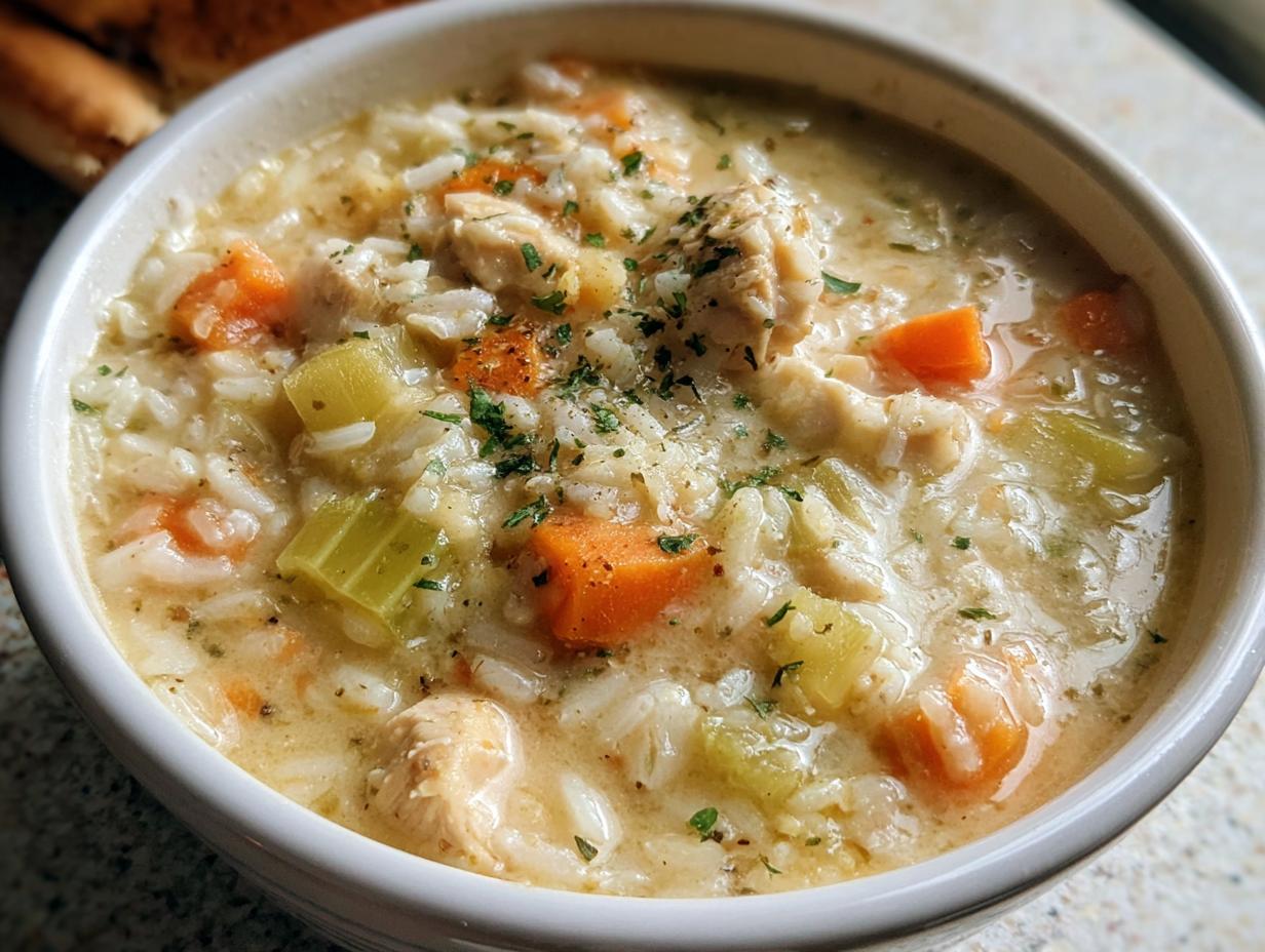 Cozy Chicken and Rice Soup: 1 Heavenly Bowl