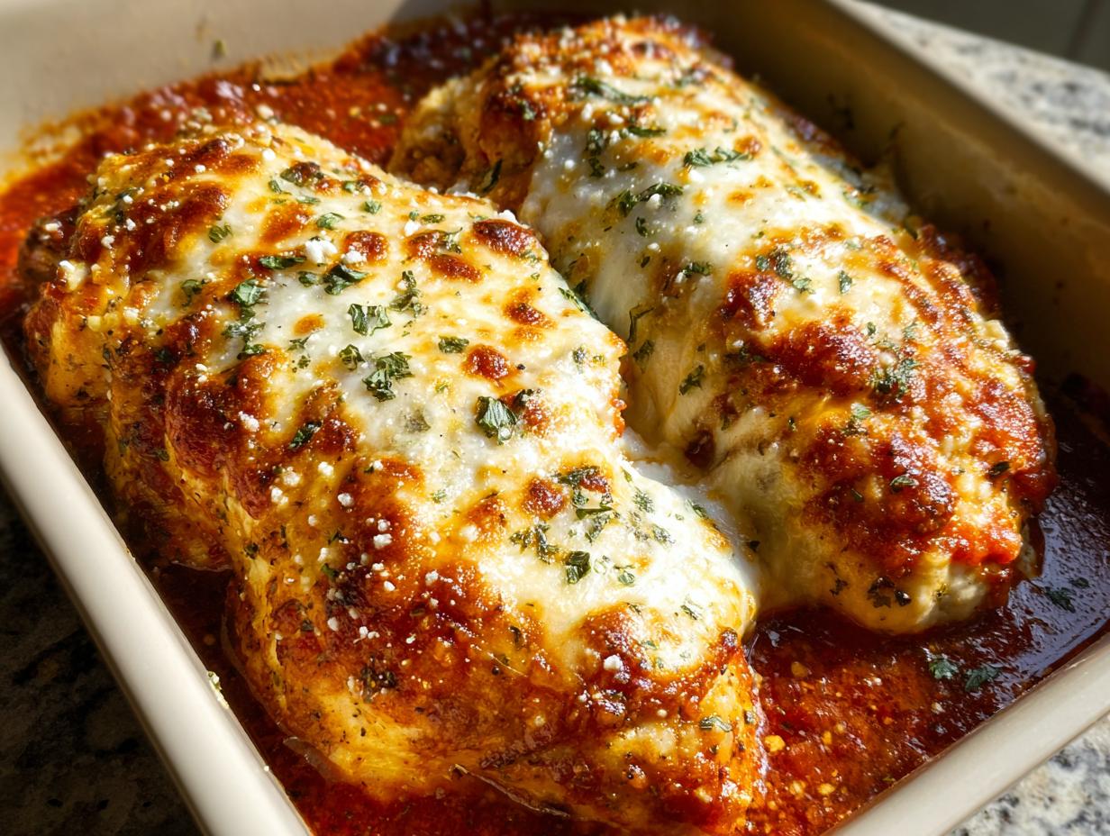 Easy Chicken Parmesan Inspired Bake with Mozzarella