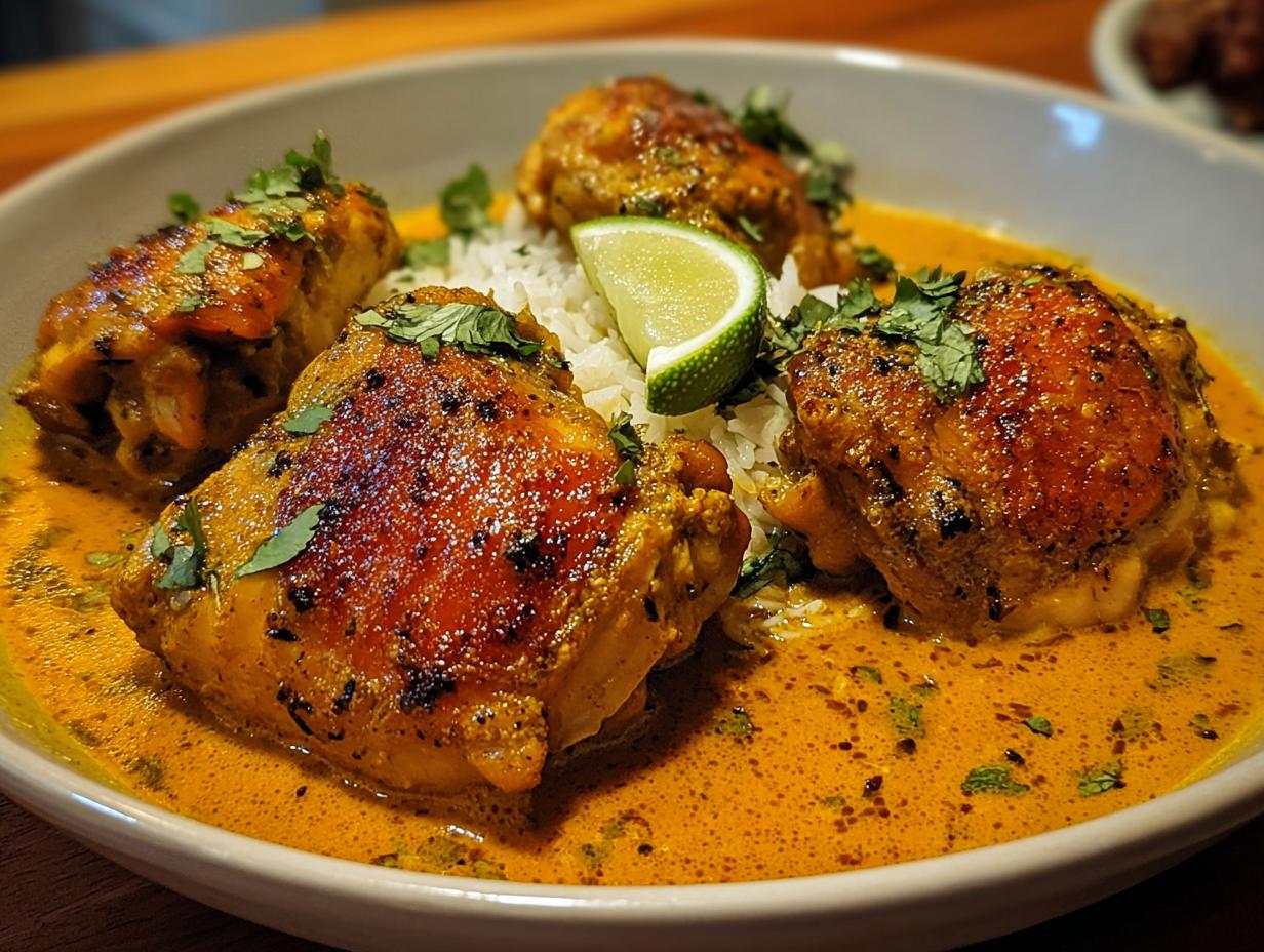Amazing Chicken Thighs in Coconut Curry Sauce