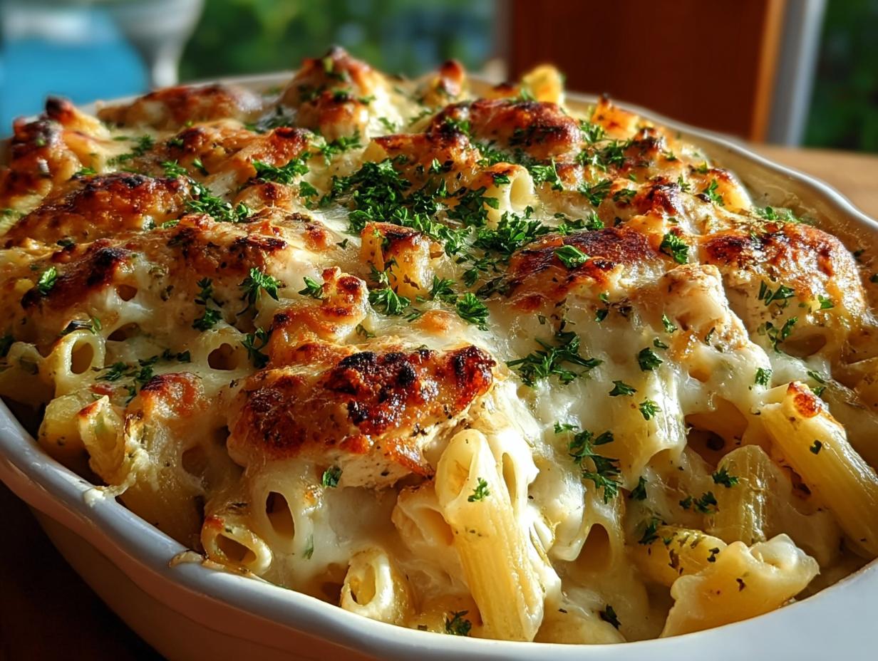 Amazing Creamy Garlic Parmesan Chicken Pasta Dinner