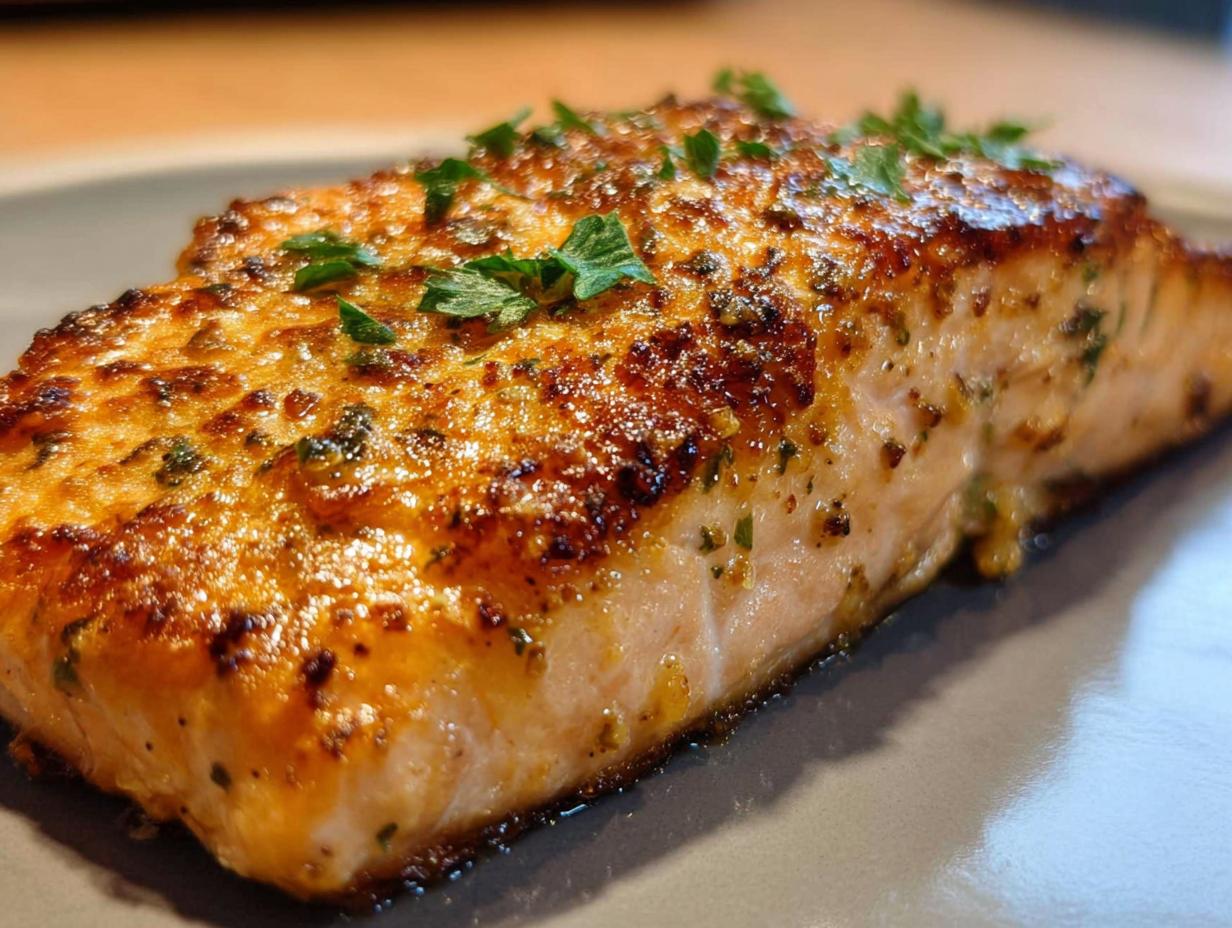 Amazing Garlic Butter Salmon with Crispy Edges
