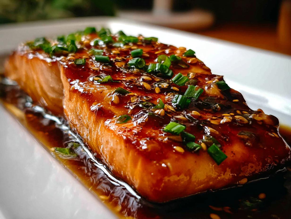 Amazing Honey Soy Glazed Salmon with Sticky Finish