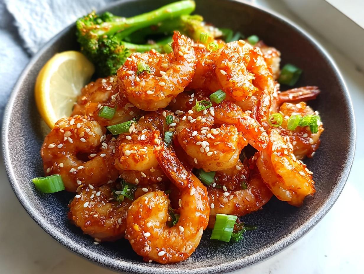 Amazing Honey Sriracha Shrimp: 20 Mins