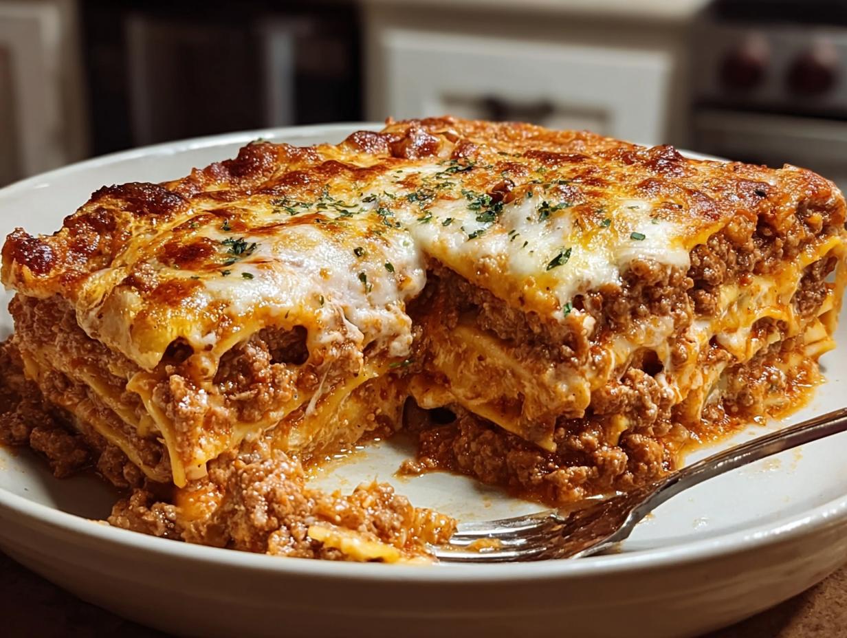 Amazing Meat Sauce Lasagna with Tender Noodles