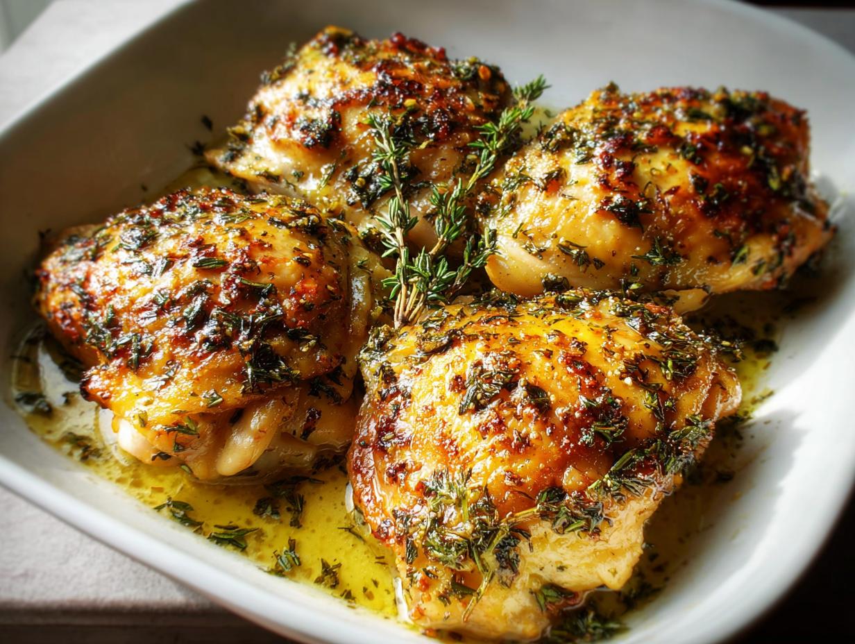 Juicy Oven Baked Lemon Herb Chicken