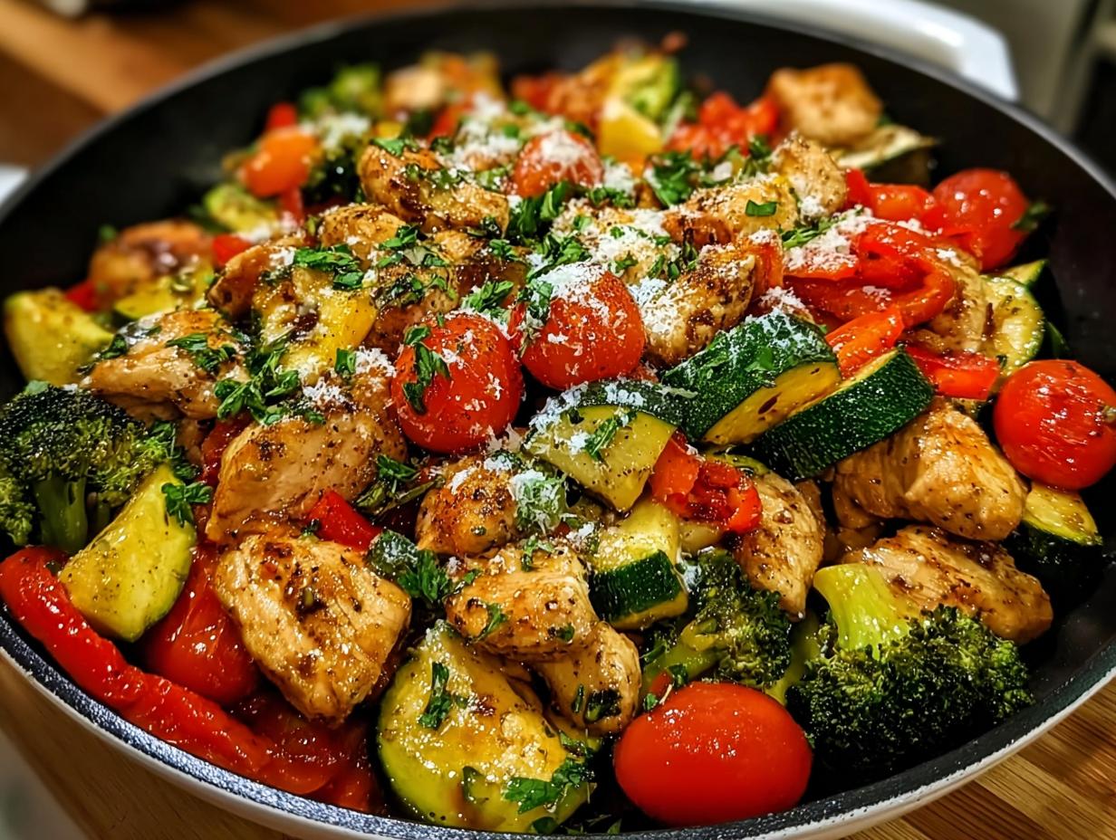 Pan Chicken & Veggies: 1 Amazing Meal