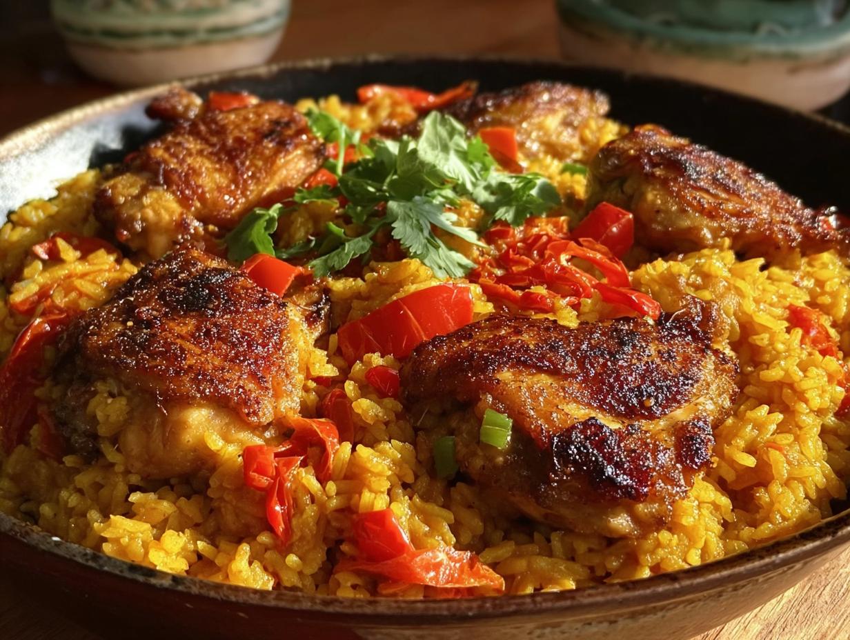 Amazing Spanish Style Chicken and Rice with Paprika