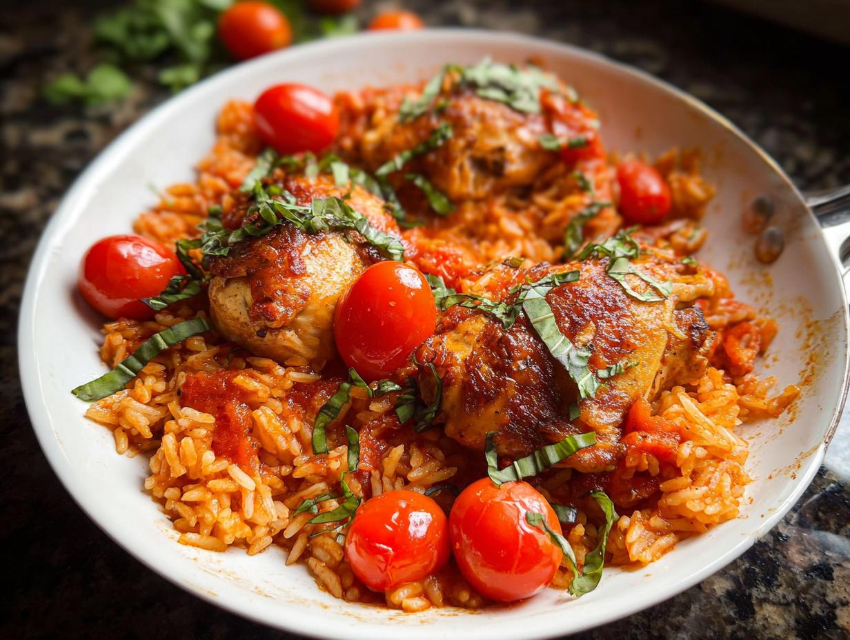 Tomato Basil Chicken and Rice: 1 Amazing Pot