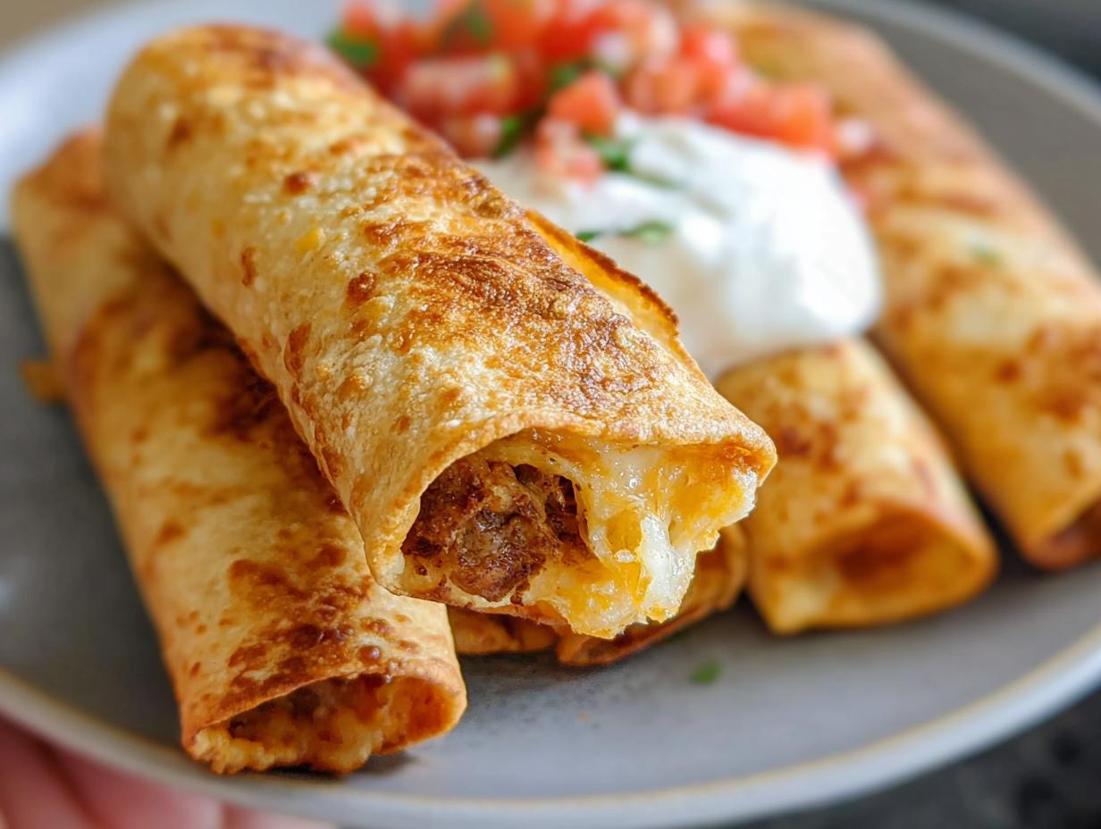 Amazing Air Fryer Taquitos with Cheesy Filling