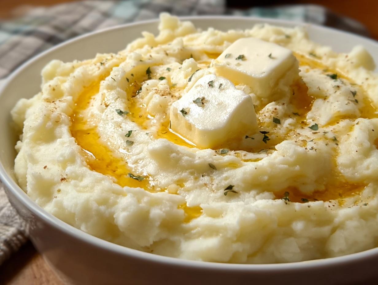 Decadent Mashed Potatoes with Cream Cheese Swirl