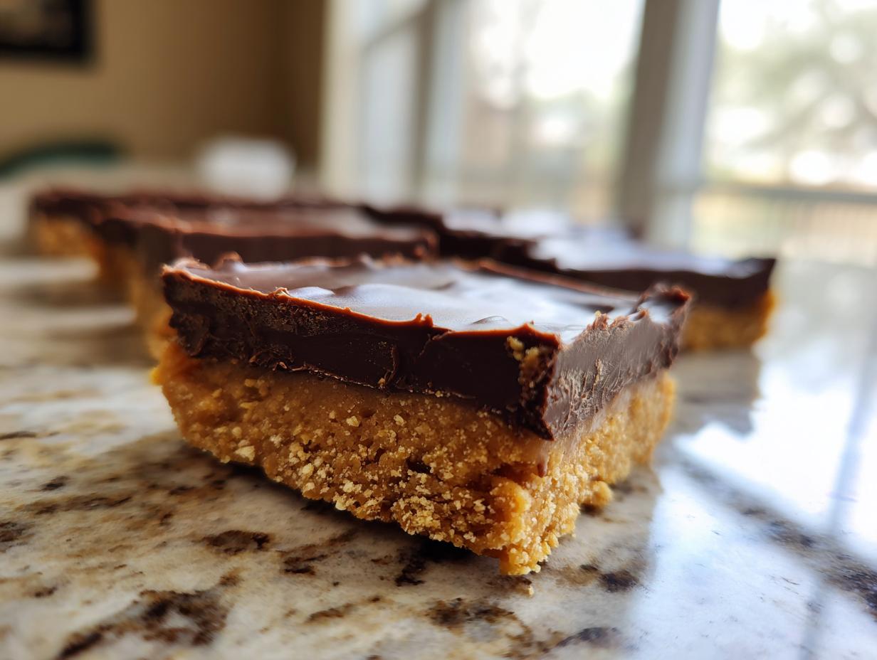 Amazing Chocolate Peanut Butter Bars in 1 Hour