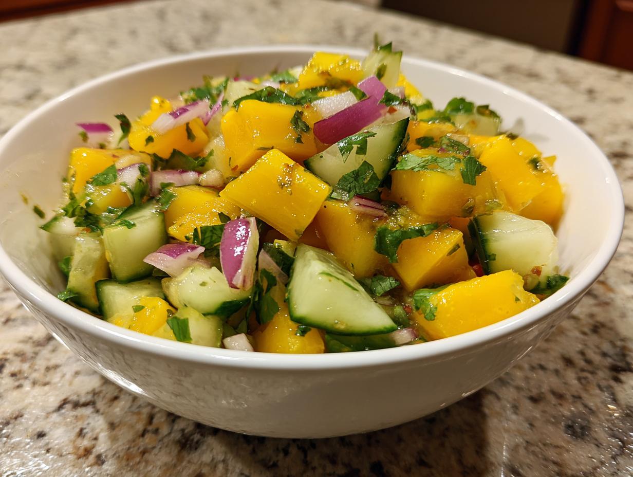 Amazing Mango Cucumber Salad Recipe: 1 Step Delight