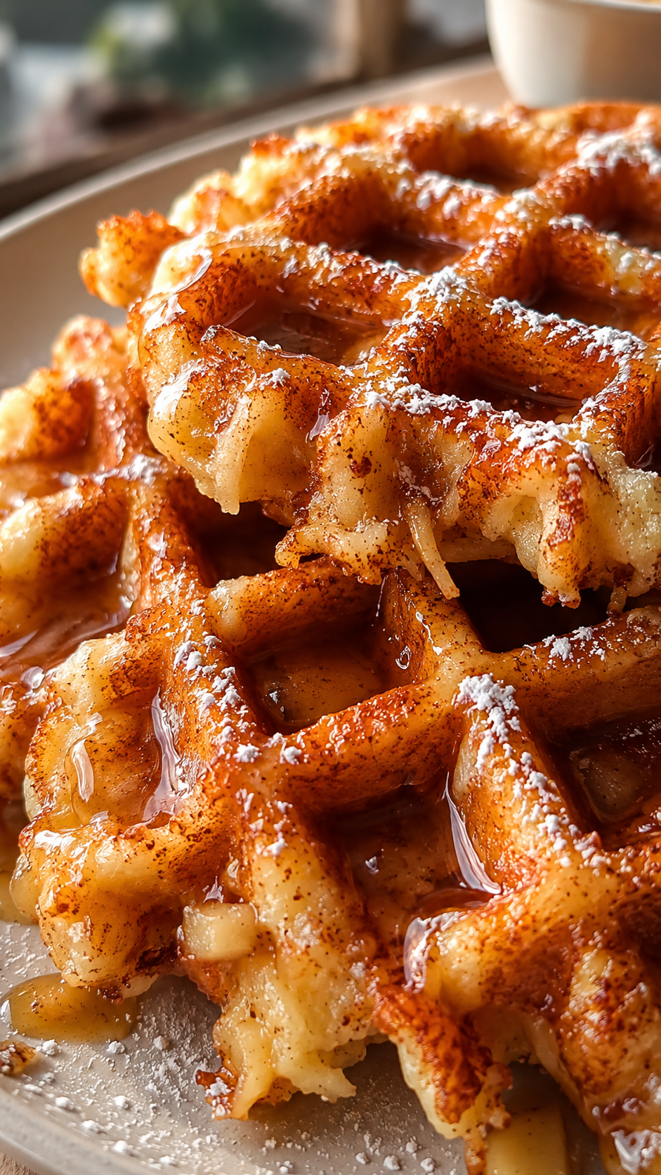 Bacon Cheddar Cottage Cheese Hash Waffle