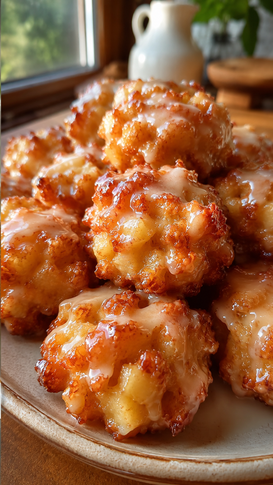 Sweet Cottage Cheese Apple Fritter Bites Recipe