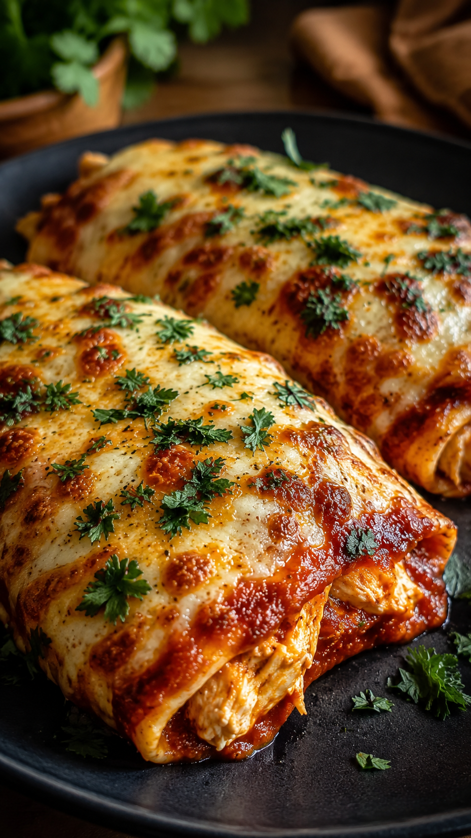 Cottage Cheese Chicken Enchilada Foldovers