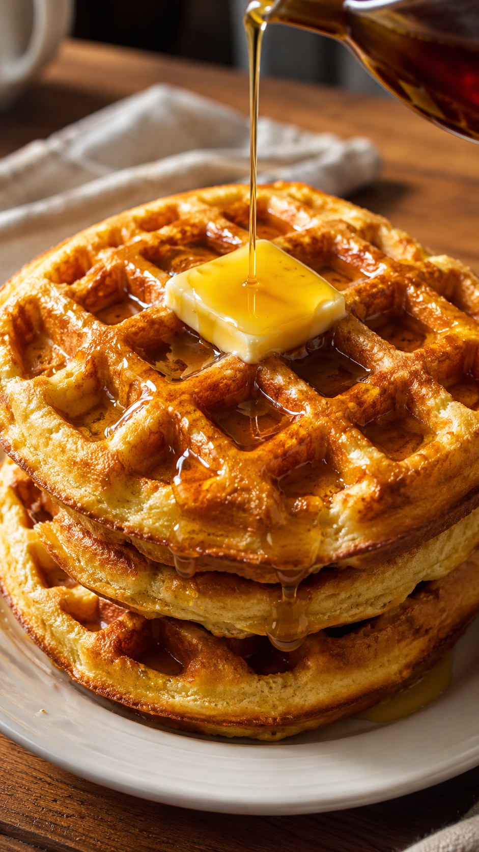 Cottage Cheese Protein Waffles