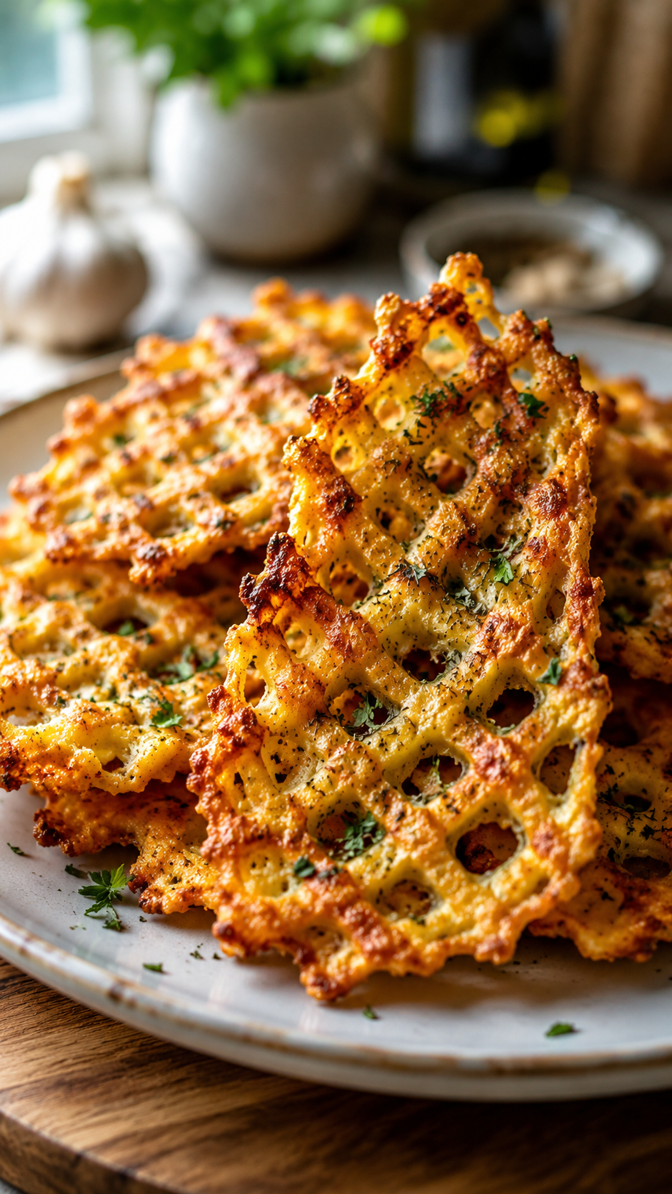 2-Ingredient Cottage Cheese Garlic Bread Lattice