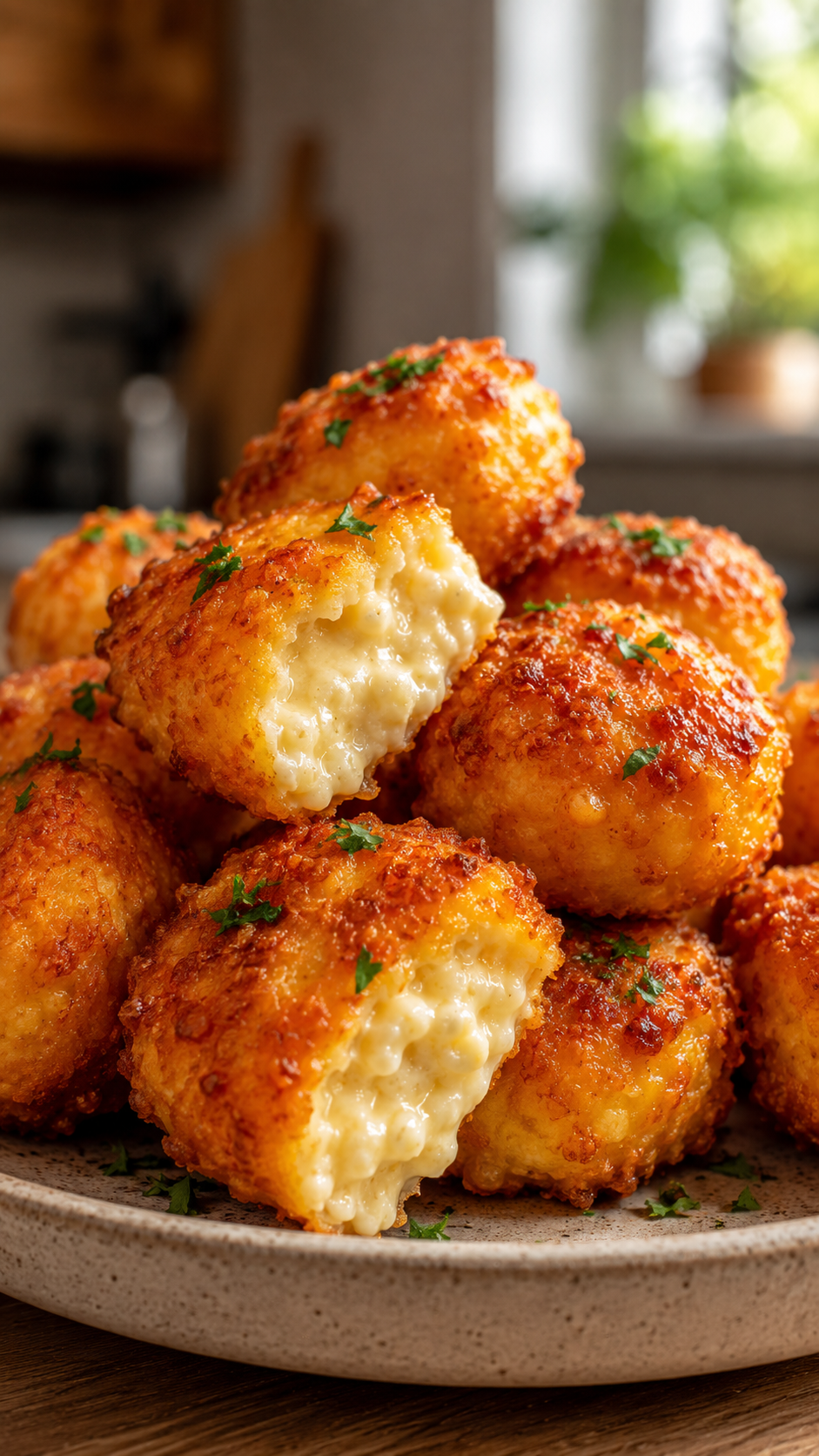 Crispy Cottage Cheese Mac & Cheese Bites