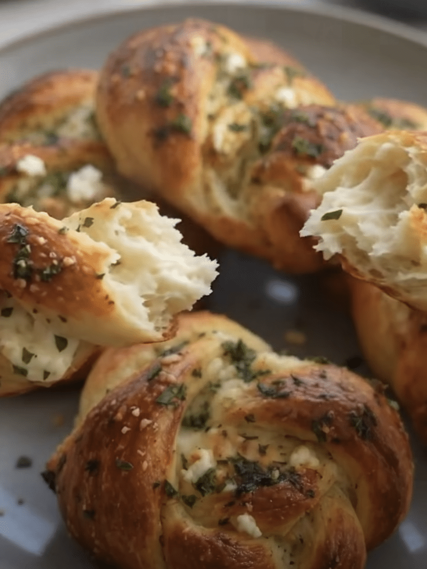 Smoky Cottage Cheese Herb Bread Twists