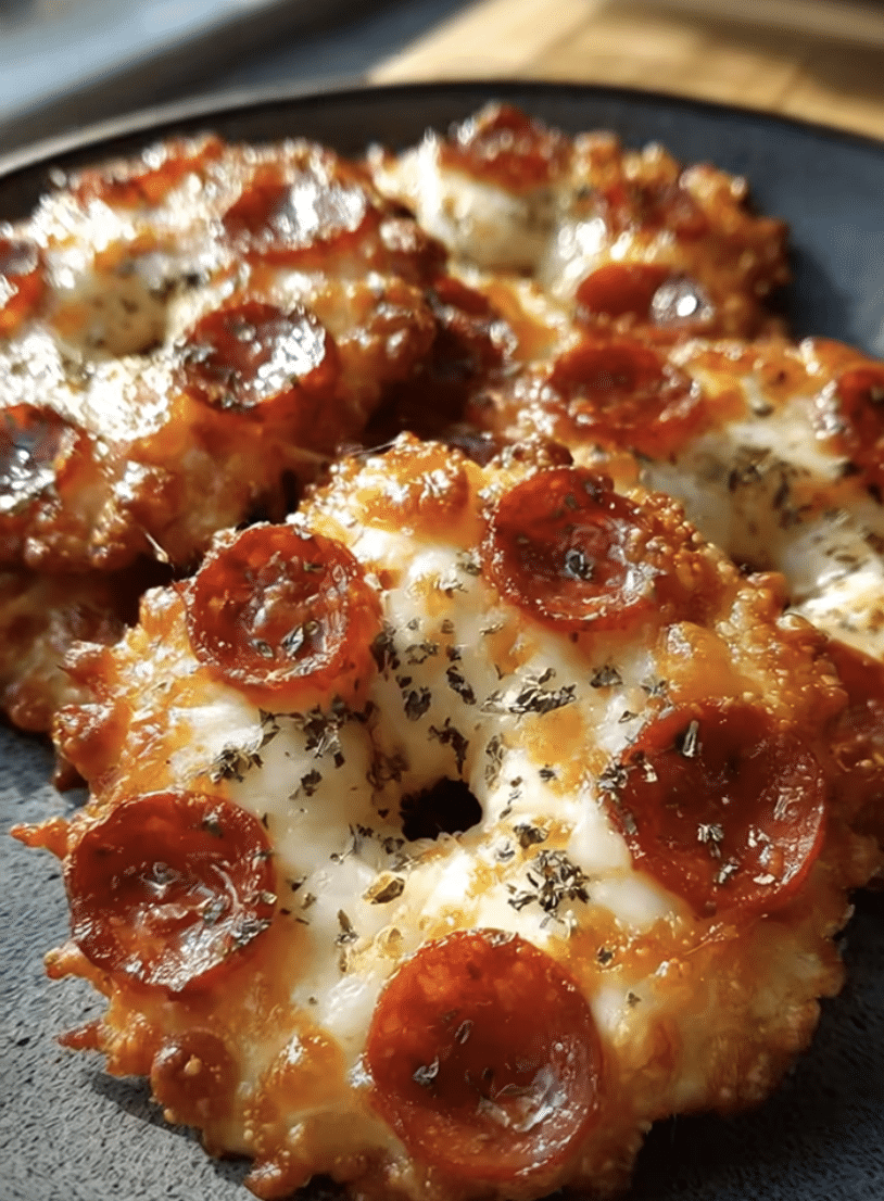 Spicy Pepperoni Cottage Cheese Cracker Rings