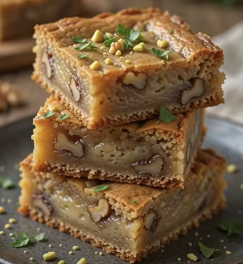 Cottage Cheese Banana Walnut Bars