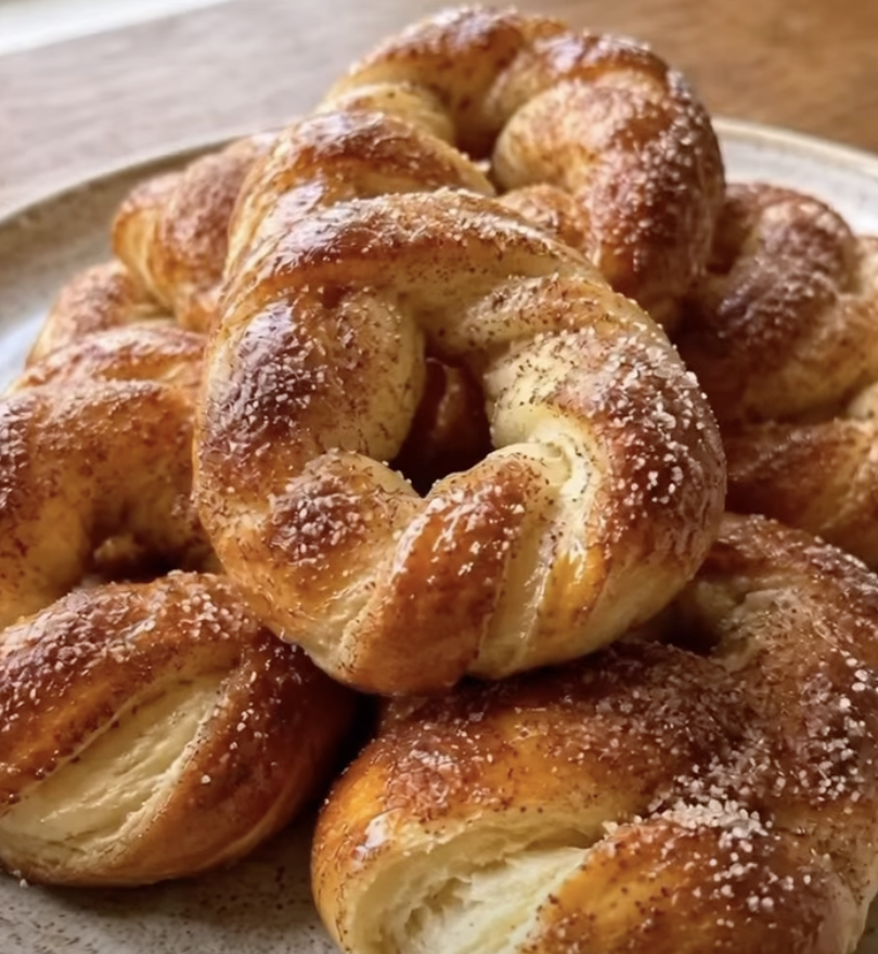 Cottage Cheese Cinnamon Sugar Pretzel Twists