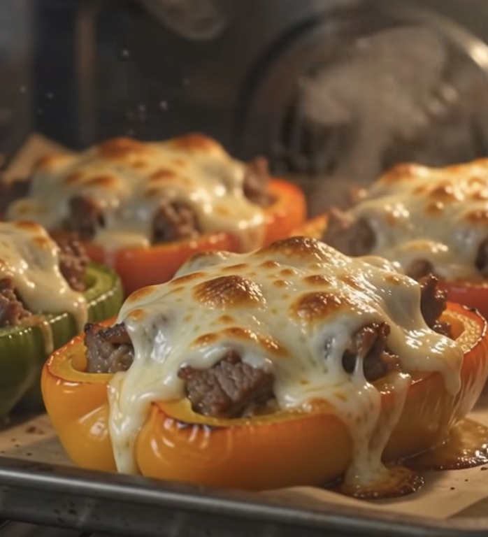 Golden Cottage Cheese Philly Cheesesteak Boats