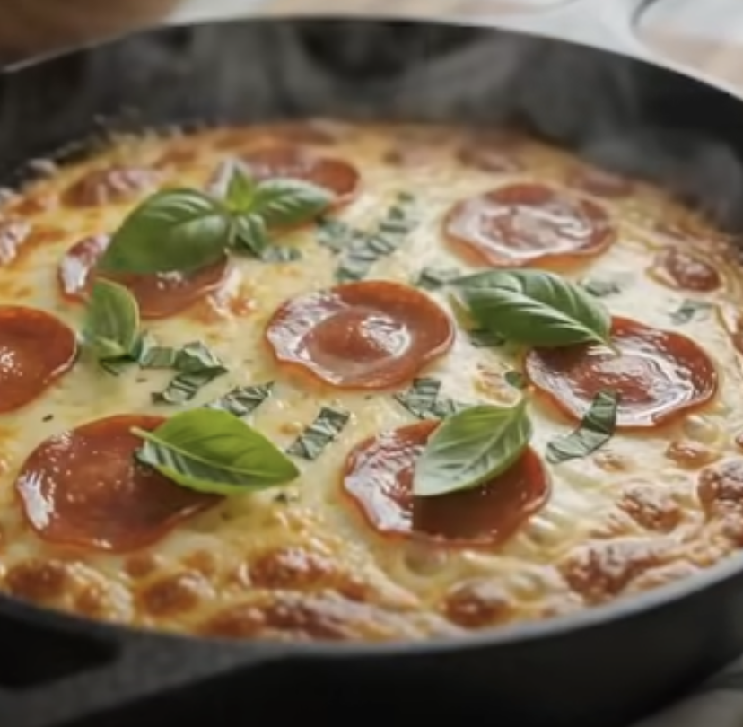 Pizza Cottage Cheese Skillet Slab