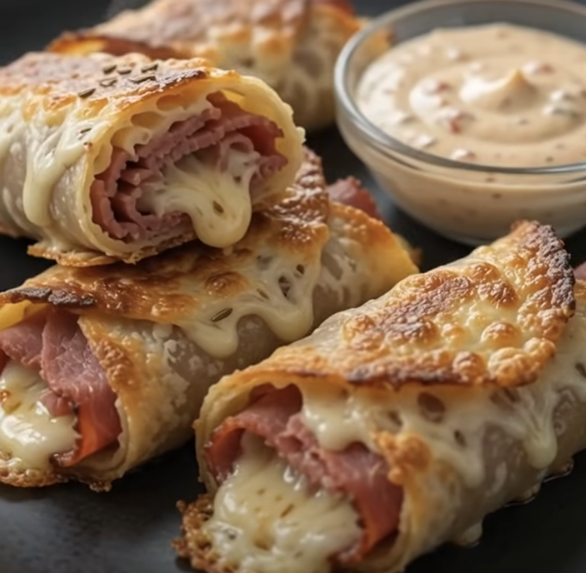 Keto Crispy Reuben Roll-Ups